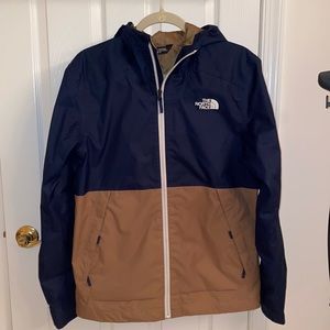 The North Face Men's Millerton Waterproof Hooded Jacket Small Navy/Utility Brown